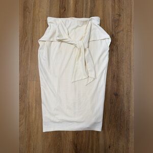 Reset by Jane Cream Bow Pencil Skirt Size S Elegant Minimalist